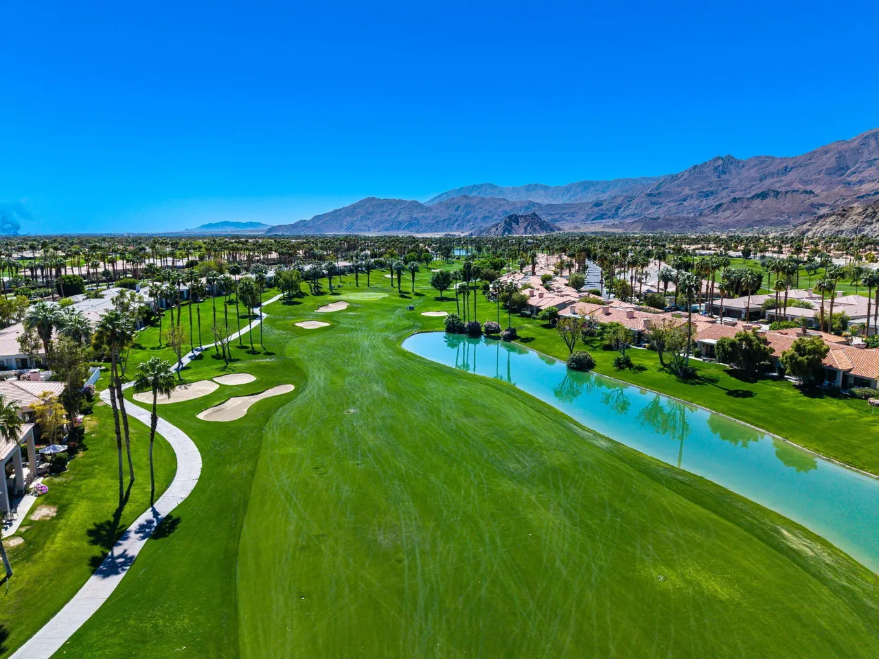 Oak Hill 2 aerial fairway and lake view