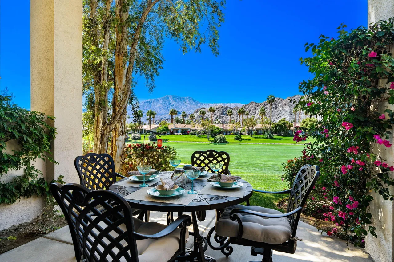 Covered patio dining